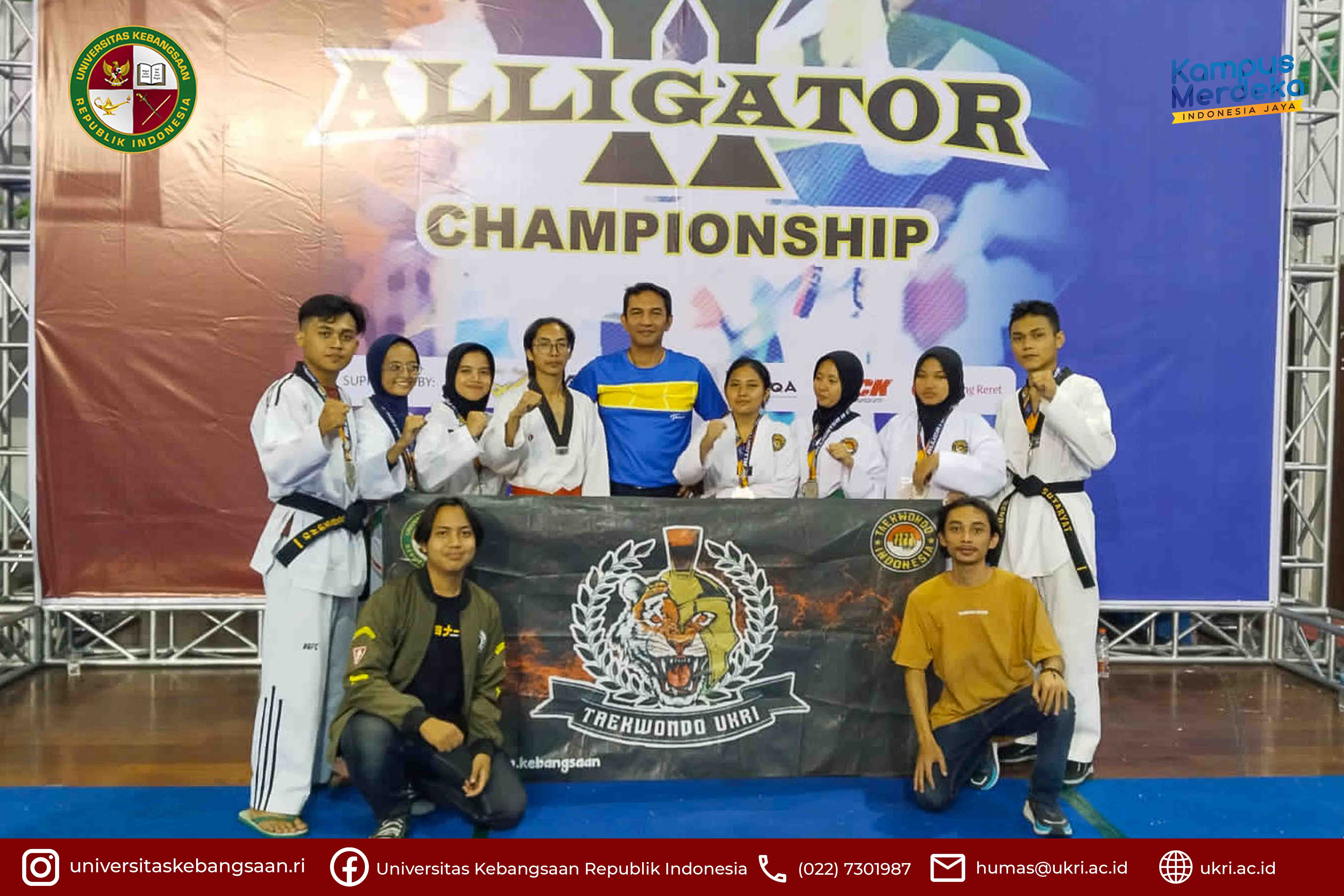 UKM Taekwondo UKRI raih 6 Medali Perak & 1 Medali Perunggu di Kejuaraan Alligator Championship II Piala Kemenpora 2023.